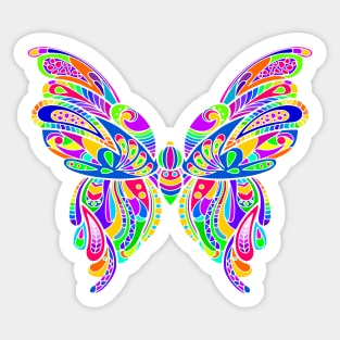 Colorful Butterfly Art Sticker